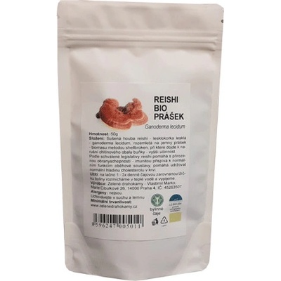 Zelené Drahokamy Reishi Ganoderma BIO prášek 50 g