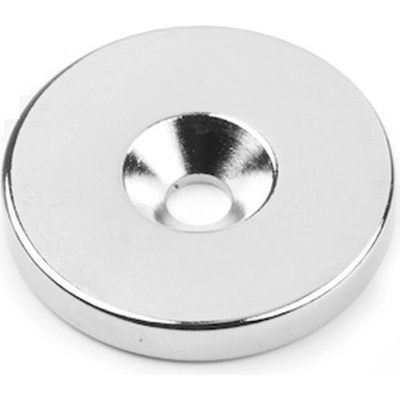 Magsy Neodymový magnet válec s dírou pro šroub se zápustnou hlavou pr.27 x 4 N 80 °C, VMM4-N35 Počet kusů: 108 ks