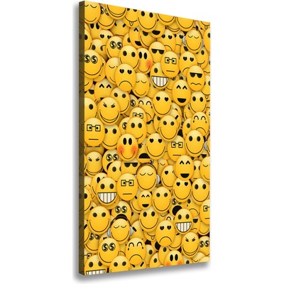 Vertikálny foto obraz na plátne do obývačky Emotikony 50x100 cm