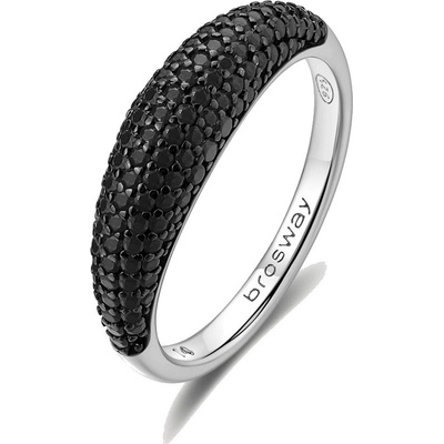 Brosway strieborný prsteň Mystery Black Fancy FMB125