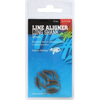Giants Fishing Rovnátka Na Háčik Line Aligner Long Shank Large Brown 10ks