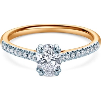 SAVICKI Годежен пръстен Savicki: двуцветно злато, лабораторен диамант