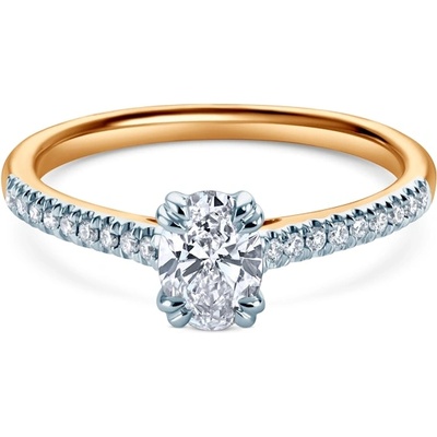 SAVICKI Годежен пръстен Savicki: двуцветно злато, лабораторен диамант