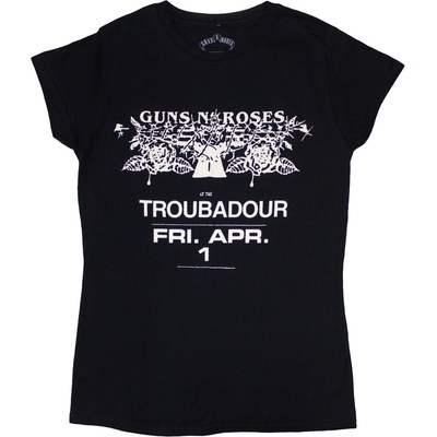 Guns N' Roses Troubadour Flyer Black M Дамски Риза (GNRTS29LB02)