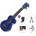 Mahalo MR1 SET Blue Сопрано укулеле (MR1-BU-SET)