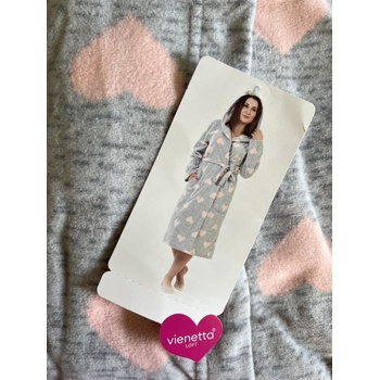 Župan s marhuľovými srdiečkami sivý