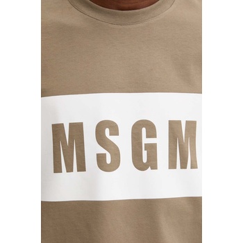 MSGM Памучна тениска msgm в зелено с принт 3740mm520.247798 (3740mm520.247798)