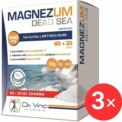Da Vinci Academia Magnezum Dead Sea 3 × 80 tablet