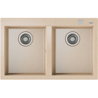 Teka ForSquare 2B 790 TG Гранитна мивка за вграждане бежова (M.1029.БЕЖ)