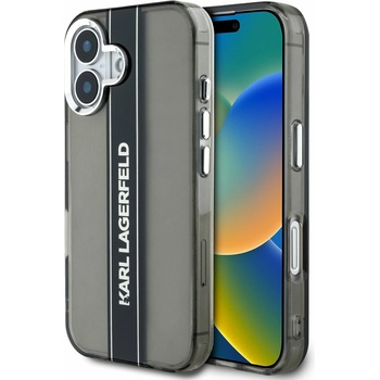 KARL LAGERFELD IML Stripe Logo заден капак за iPhone 16 Black Karl Lagerfeld | Lilav | ЖЕНИ | UNI