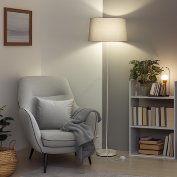 Brilagi - LED подова лампа CERIA 1xE27/40W/230V Ø 45 см сива/бяла (BG2930)