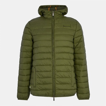 AQUASCUTUM Яке AQUASCUTUM Men's Hooded Hip Length Long Sleeve Medium Puffer Jacket - Army Green