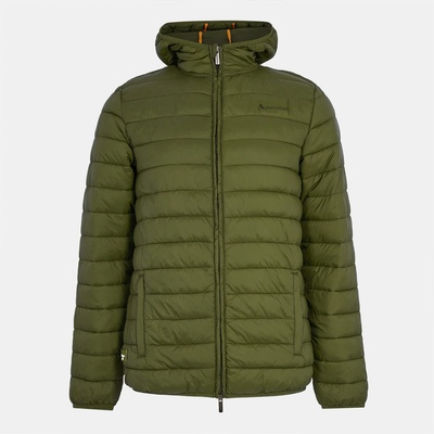 AQUASCUTUM Яке AQUASCUTUM Men's Hooded Hip Length Long Sleeve Medium Puffer Jacket - Army Green