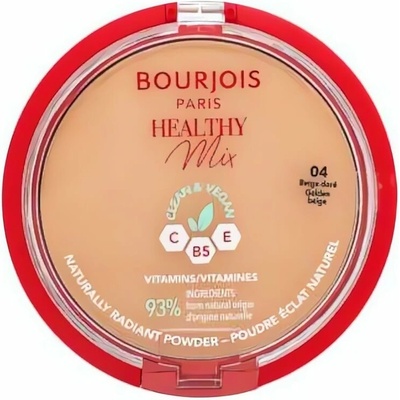 Bourjois Healthy Mix Clean & Vegan Naturally Radiant Powder Rozjasňující pudr 04 Golden Beige 10 g