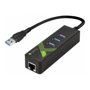 TECHLY Network Card/Techly USB 3.0 to Gigabit RJ45 Hub 3x USB Adapter