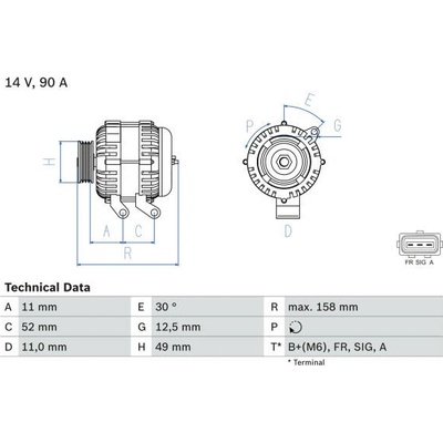 generátor BOSCH 0 986 049 121