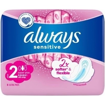 Always Ultra Sensitive Long hygienické vložky s krídelkami 8 ks