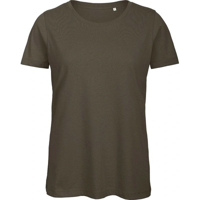 B&C Inspire T /women Dámske tričko Medium Fit z bio bavlny hnedá khaki