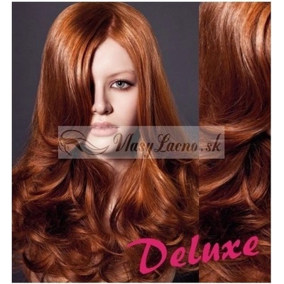 DELUXE medené Clip in vlasy vlnité 50-53 cm