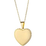HARAHU Колие RU-34226 Heart - Златно KP34226
