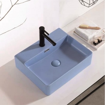 Image 1 of Inter Ceramic Порцеланов умивалник за плот icb 5042blue