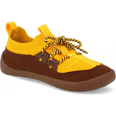 Affenzahn Barefoot tenisky Baby Knit Walker Tiger žlté