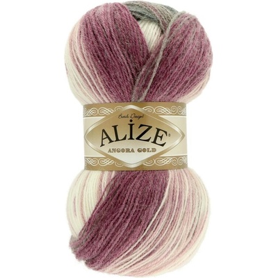 Alize Angora Gold Batik 1986 fialovo sivá