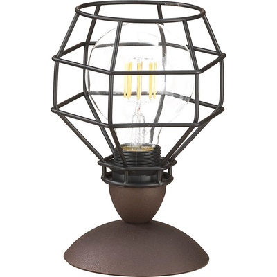 Onli - Настолна лампа ПАЯК 1xE27/15W/230V 23 cm черен/кафяв (OL0523)