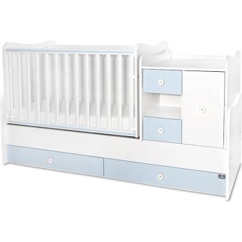 Lorelli Трансформиращо се легло Lorelli - Mini Max, 190 x 72 cm, Бяло/Baby Blue (10150500039A)