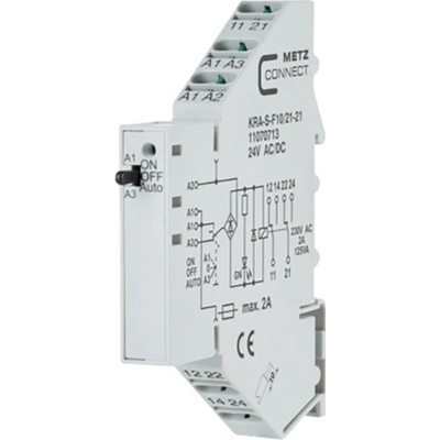 Spojovací modul 24, 24 V/AC, V/DC (max) 2 přepínací kontakty Metz Connect 11070713 1 ks