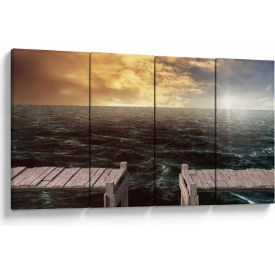Obraz moře, Čtyřdílný 160x80 cm