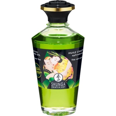 Shunga - затоплящо масажно олио - зелен чай (100ml)