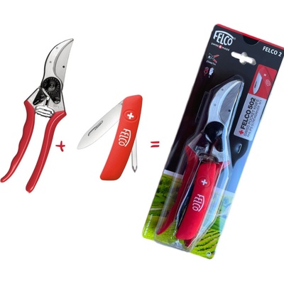 FELCO Nožnice FELCO 2 + vreckový švajčiarsky nožík FELCO 502 Darčeková sada