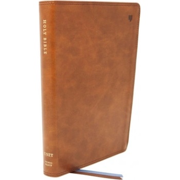 NET Bible, Thinline Large Print, Leathersoft, Brown, Comfort Print | Thomas Nelson