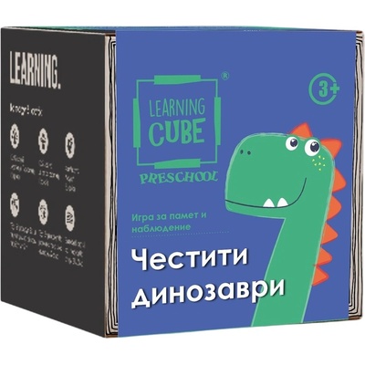 K-Toyz Настолна игра Learning Cubes: Честити динозаври - Детска (LC-027)