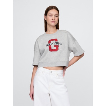 GAP Oversize кроп суитшърт VintageSoft Americana GAP GAP | Siv | ЖЕНИ | XXS