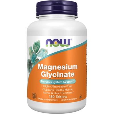 Now Foods Magnesium Glycinát 100 mg 180 tablet
