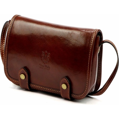Dámska kožená malá crossbody kabelka hnedá Florence 58