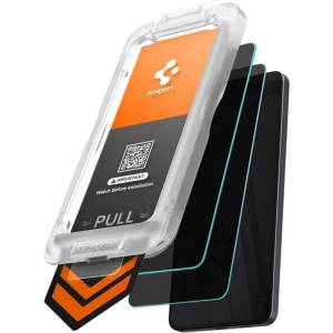 Spigen Затъмняващ Протектор за Samsung S26 Plus, Spigen Privacy Glas. tR EZ Fit 2бр. , Черен (AGL11085)