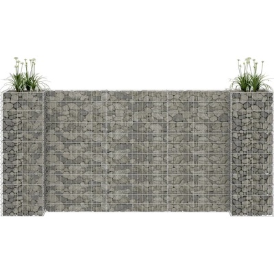 vidaXL Gabionový truhlík ve tvaru písmene H ocelový drát 260x40x40 cm