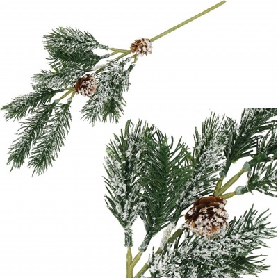 SPRINGOS Větvička jedle se šiškami 34cm vánoční dekorace CA1312-XG