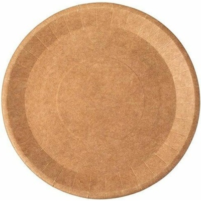 Plastimex talíř d25,5cm, 10ks, mělký Nature, papír