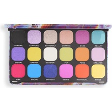 Makeup Revolution Forever Flawless paletka očných tieňov Digi Butterfly 18 x 1,1 g