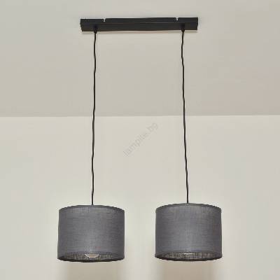 Полилей на кабел ALBA 2xE27/15W/230V, сив (HE1717)