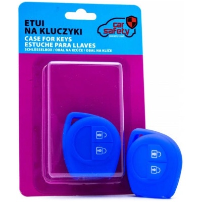 Kľúčenka Fiat Opel Suzuki silikónový obal na kľúče modrý