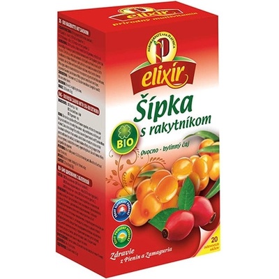 Agrokarpaty Šípka s rakytníkom Bio ovocno bylinný čaj 20 x 2 g