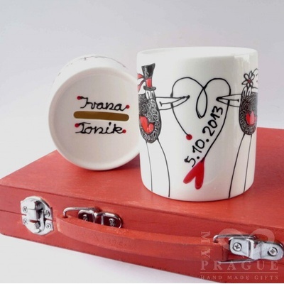 Pokladnička porcelánová - svatební ptáčci – Hledejceny.cz