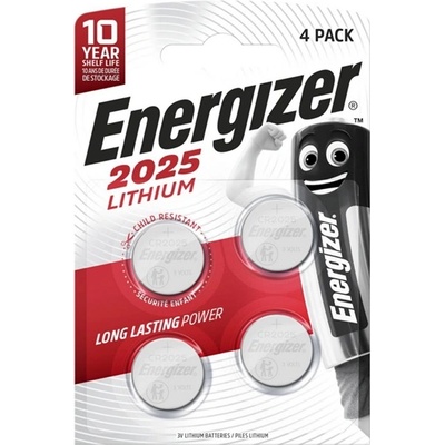 Energizer Енергийна клетка cr2025, литиева, 4бр. /опаковка (e300849107)