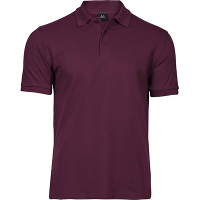 TEE JAYS tj1405 / Мъжка еластична поло тениска от плътен памук - цвят бордо xl (18140505404)