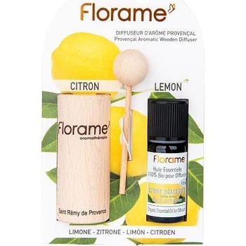 Florame Difuzér provensálský dřevěný + éterický olej Citron 10 ml
